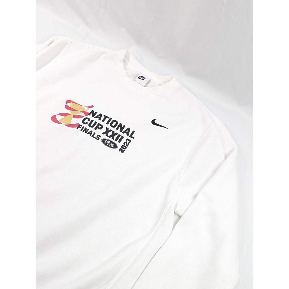 Nike 2023 National Cup Finals XXII US Club Soccer White Crewneck Sweatshirt XL